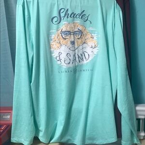 Lauren James Teal Long Sleeve Tee